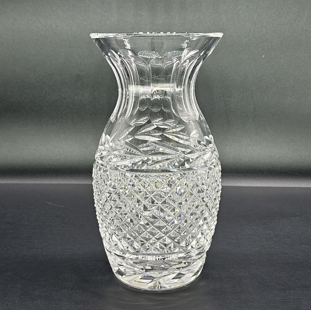 Waterford Crystal Glandore Laurel Wreath Vase 7"